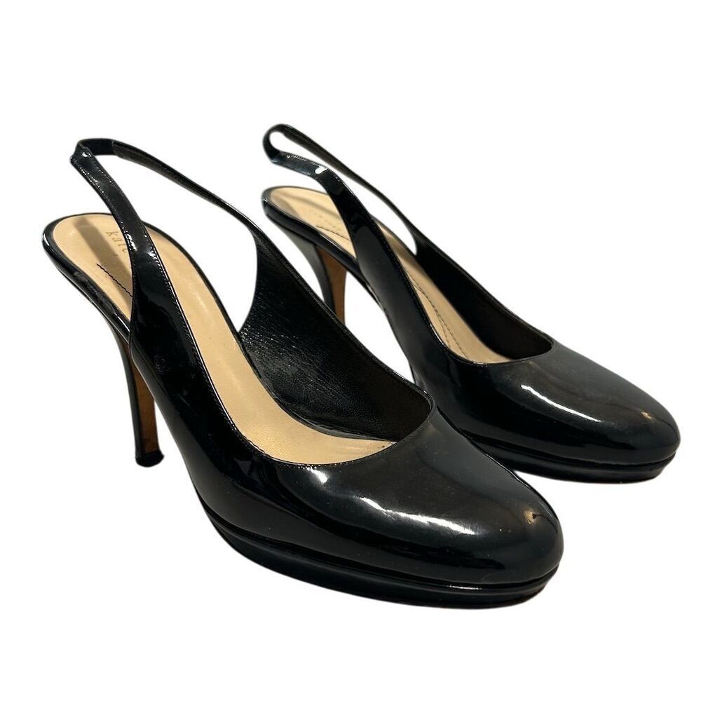 Kate Spade Women's Black‎ Patent Leather Slingback Pumps Size 7